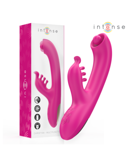 INTENSE - CHRISTINA VIBRATORE MULTIFUNZIONE RABBIT 22,5 CM ROSA