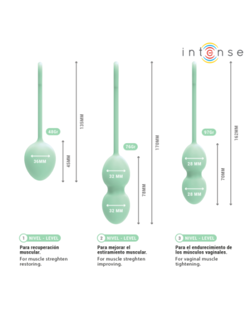INTENSE - KIT PALLINE KEGEL CHARLI VERDE CHIARO