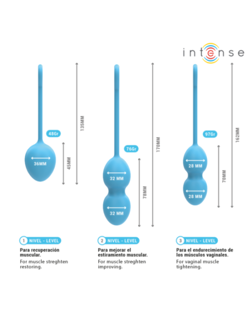 INTENSE - KIT PALLINE KEGEL CHARLI BLU