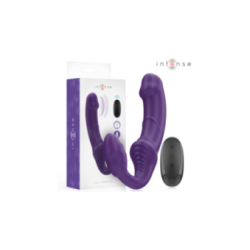 INTENSE - JILL DOPPIO VIBRATORE 20 CM VIOLA TELECOMANDO
