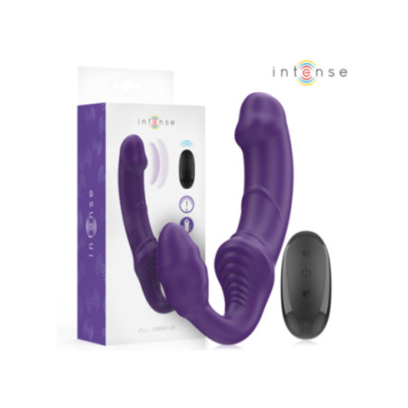 INTENSE - JILL DOPPIO VIBRATORE 20 CM VIOLA TELECOMANDO