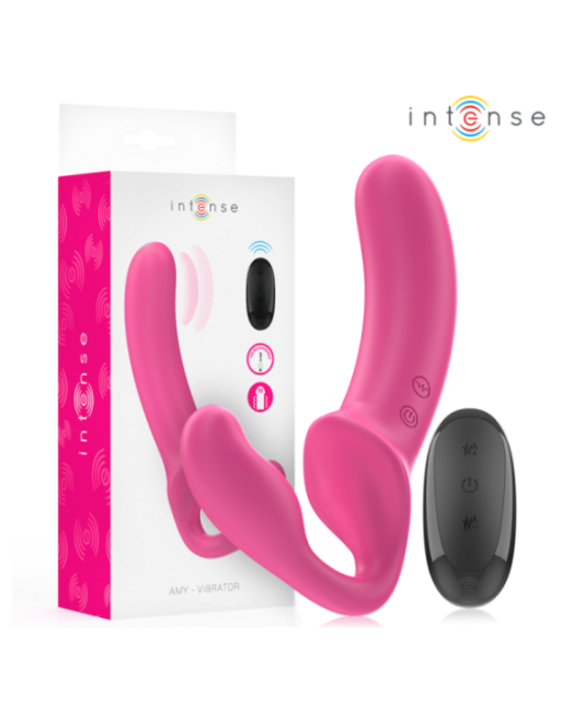 INTENSE - AMY DOPPIO VIBRATORE 20 CM ROSA TELECOMANDO