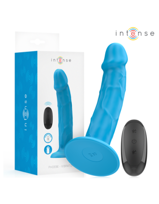 INTENSE - PHOEBE VIBRATORE REALISTICO 10 VIBRAZIONI TELECOMANDO BLU