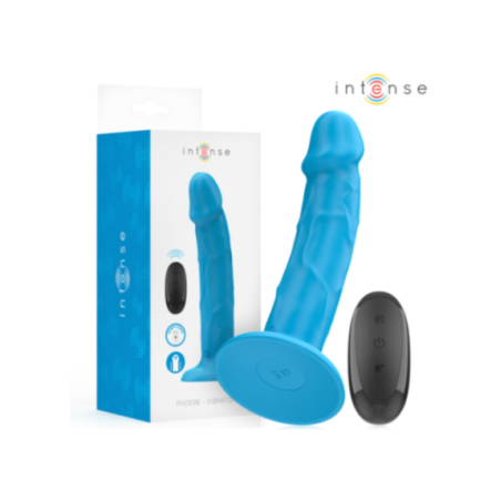 INTENSE - PHOEBE VIBRATORE REALISTICO 10 VIBRAZIONI TELECOMANDO BLU