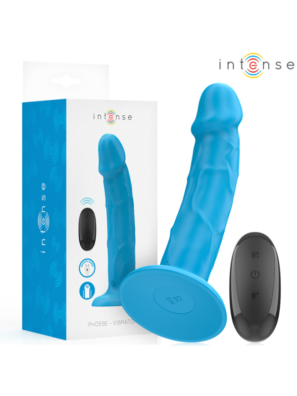 INTENSE - PHOEBE VIBRATORE REALISTICO 10 VIBRAZIONI TELECOMANDO BLU