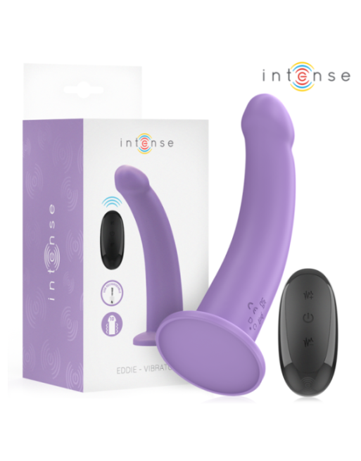 INTENSE - VIBRATORE EDDIE 17,5 CM 10 VIBRAZIONI VIOLA TELECOMANDO