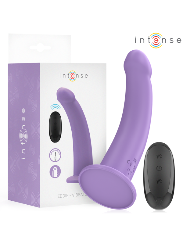 INTENSE - VIBRATORE EDDIE 17,5 CM 10 VIBRAZIONI VIOLA TELECOMANDO