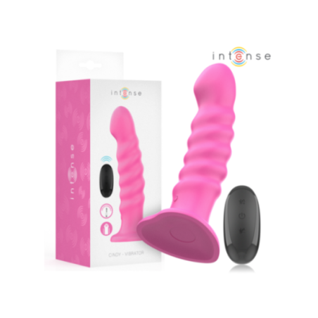 INTENSE - VIBRATORE CINDY TAGLIA L DESIGN A SPIRALE 10 VIBRAZIONI ROSA TELECOMANDO
