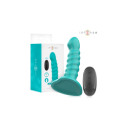 INTENSE - VIBRATORE BUFFY TAGLIA S DESIGN A SPIRALE 10 VIBRAZIONI TELECOMANDO BLU