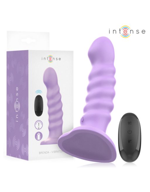 INTENSE - BRENDA VIBRATORE TAGLIA M DESIGN A SPIRALE 10 VIBRAZIONI TELECOMANDO VIOLA