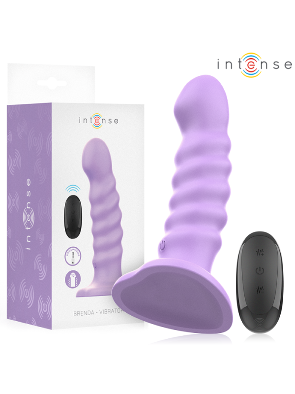 INTENSE - BRENDA VIBRATORE TAGLIA M DESIGN A SPIRALE 10 VIBRAZIONI TELECOMANDO VIOLA