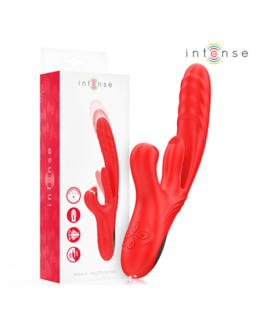 INTENSE - VIBRATORE MULTIFUNZIONE ROSALIA 3 IN 1 ROSSO