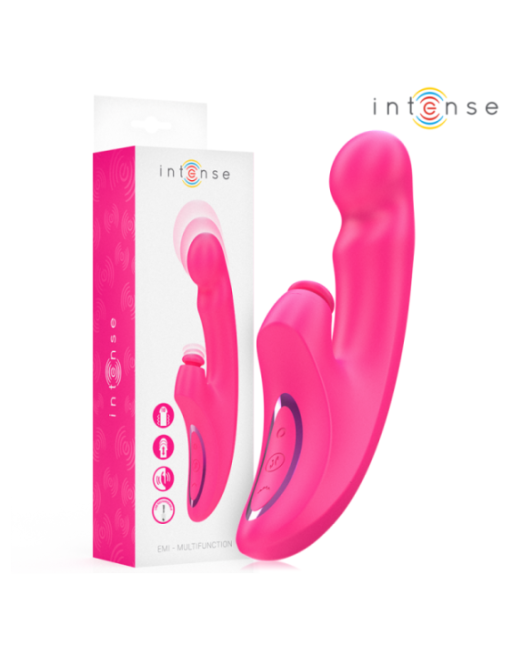 INTENSE - VIBRATORE EMI 13,5 CM MULTIFUNZIONE 3 IN 1 10 VIBRAZIONI ROSA