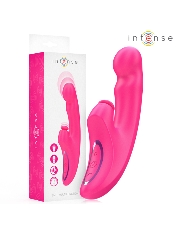 INTENSE - VIBRATORE EMI 13,5 CM MULTIFUNZIONE 3 IN 1 10 VIBRAZIONI ROSA