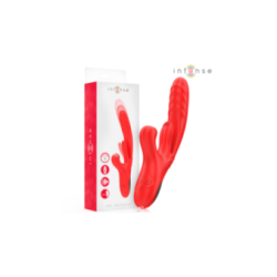 INTENSE - KAROL VIBRATORE MULTIFUNZIONE SPINTA E STIMOLAZIONE E ONDE STIMOLANTI ROSSO