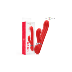 INTENSE - LELE VIBRATORE MULTIFUNZIONE ROTANTE E OSCILLANTE E STIMOLANTE ROSSO