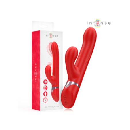 INTENSE - LELE VIBRATORE MULTIFUNZIONE ROTANTE E OSCILLANTE E STIMOLANTE ROSSO