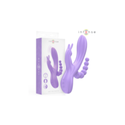 INTENSE - MIKO TRIPLO VIBRATORE CONIGLIO & STIMOLATORE & ANALE 7 VIBRAZIONI VIOLA