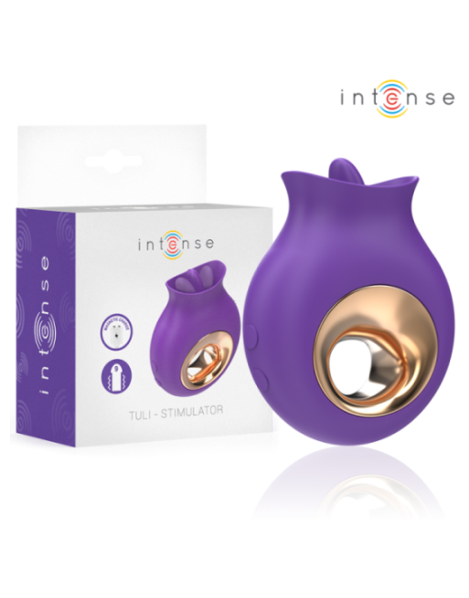 INTENSE - STIMOLATORE CLITORIDEO TULI 9 VIBRAZIONI E 9 OSCILLAZIONI VIOLA