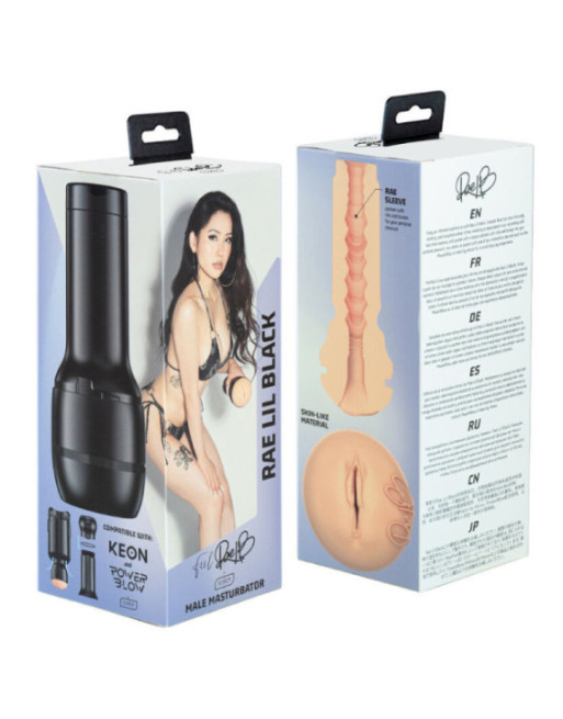 KIIROO - COLLEZIONE FEEL RAE LIL BLACK STARS STROKERS COMPATIBILI CON POWERBLOW