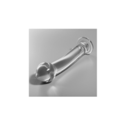 NEBULA SERIES BY IBIZA - MODELLO 11 DILDO IN VETRO BOROSILICATO TRASPARENTE 16 CM -O- 3 CM