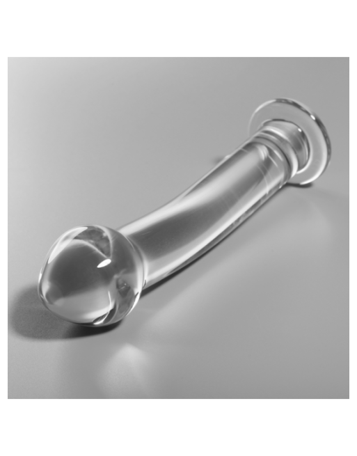 NEBULA SERIES BY IBIZA - MODELLO 11 DILDO IN VETRO BOROSILICATO TRASPARENTE 16 CM -O- 3 CM