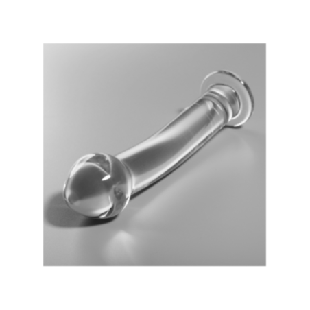 NEBULA SERIES BY IBIZA - MODELLO 11 DILDO IN VETRO BOROSILICATO TRASPARENTE 16 CM -O- 3 CM