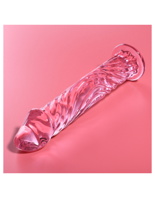 NEBULA SERIES BY IBIZA - MODELLO 12 DILDO IN VETRO BOROSILICATO ROSA 17 CM -O- 3