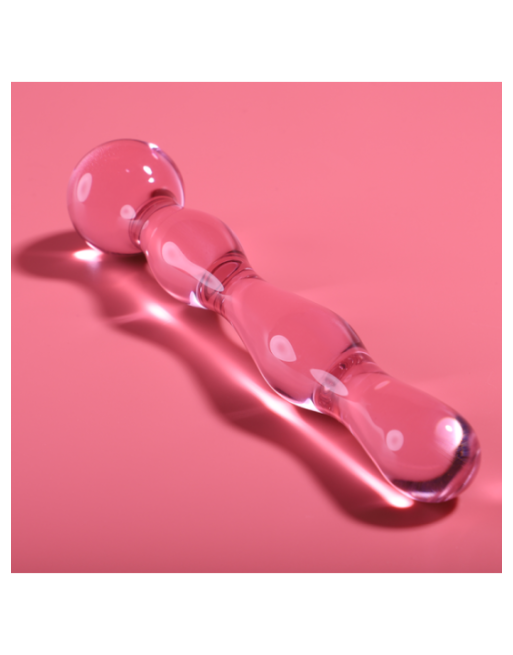 NEBULA SERIES BY IBIZA - MODELLO 13 DILDO IN VETRO BOROSILICATO ROSA 18 CM -O- 3