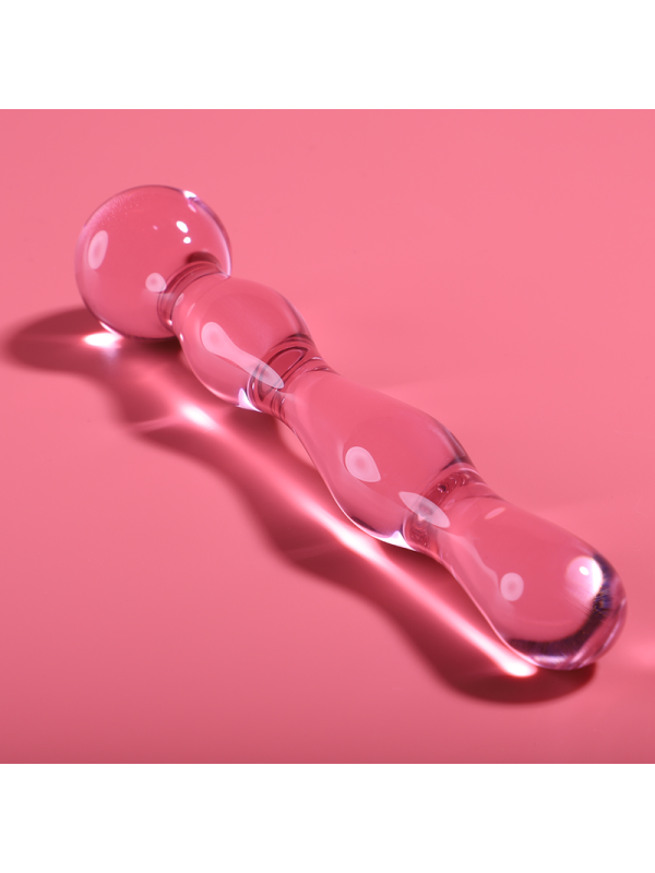 NEBULA SERIES BY IBIZA - MODELLO 13 DILDO IN VETRO BOROSILICATO ROSA 18 CM -O- 3