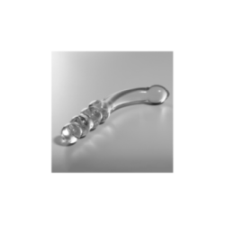 NEBULA SERIES BY IBIZA - MODELLO 14 DILDO IN VETRO BOROSILICATO TRASPARENTE 18