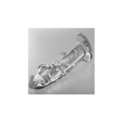 NEBULA SERIES BY IBIZA - MODELLO 19 DILDO IN VETRO BOROSILICATO TRASPARENTE 18