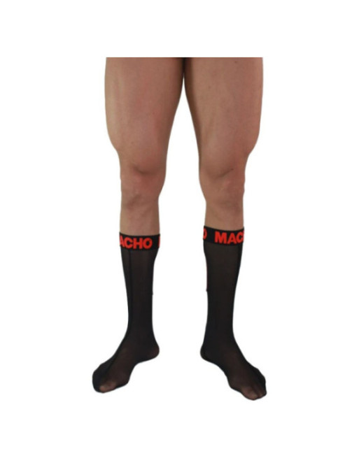 MACHO - CALZINI SOTTILI TAGLIA UNICA NERO/ROSSO