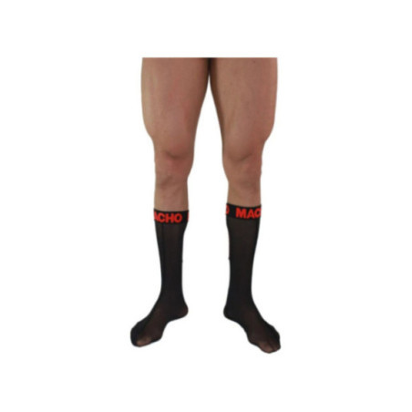 MACHO - CALZINI SOTTILI TAGLIA UNICA NERO/ROSSO