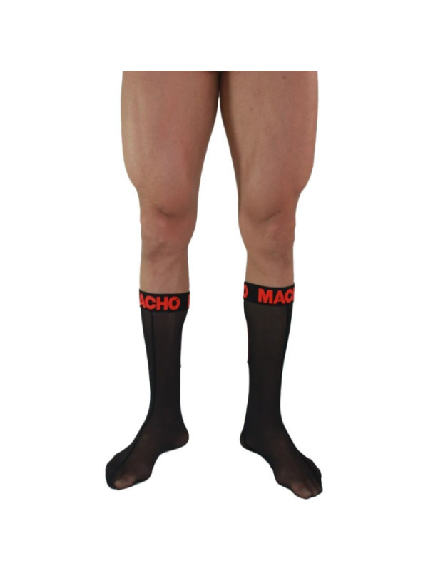 MACHO - CALZINI SOTTILI TAGLIA UNICA NERO/ROSSO