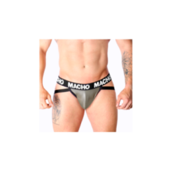 MACHO - MX27GR JOCK LEATHER GRIGIO BEIGE L