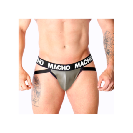 MACHO - MX27GR JOCK IN PELLE GRIGIO BEIGE XL