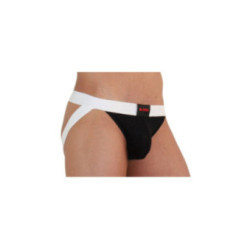 BURN - 004 JOCK NERO LUCIDO / BIANCO XL