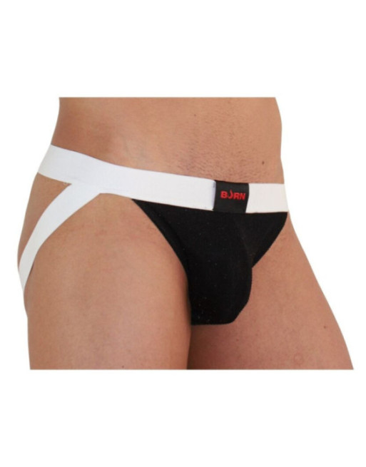 BURN - 004 JOCK NERO LUCIDO / BIANCO XL
