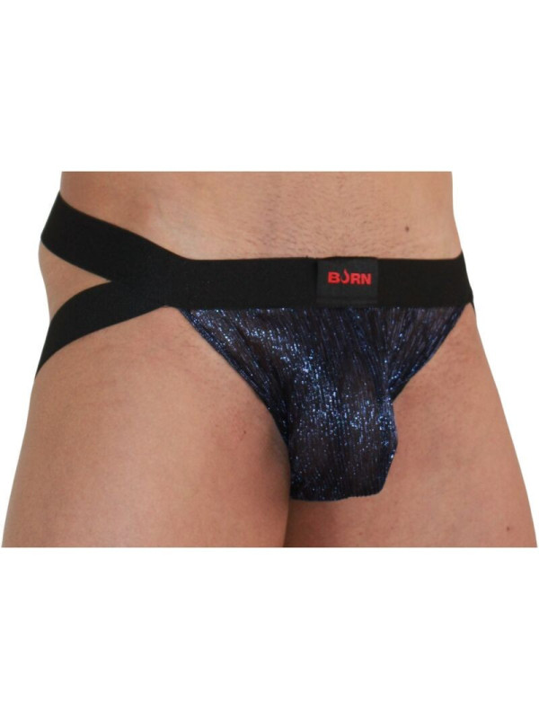 BURN - 006 JOCK BLU LUCIDO / NERO M