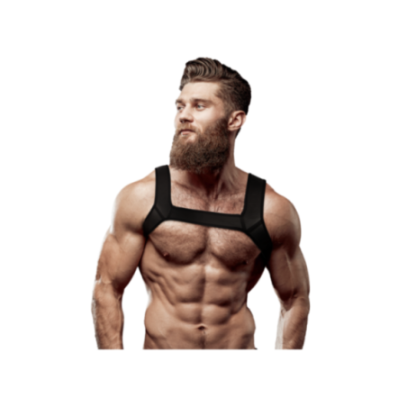 FETISH SUBMISSIVE ATTITUDE - IMBRACATURA PER IL PETTO IN NEOPRENE PER UOMINI TAGLIA L