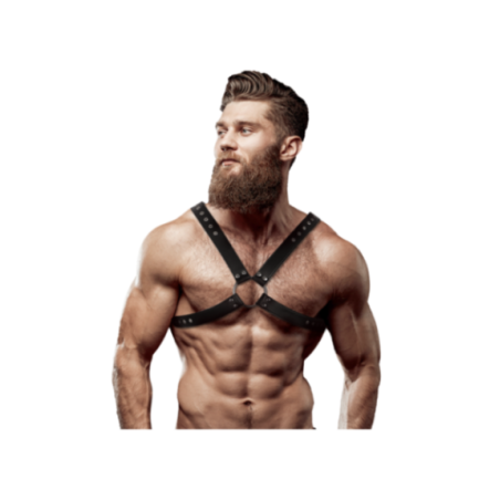 FETISH SUBMISSIVE ATTITUDE - IMBRACATURA IN ECOPELLE CON PETTO INCROCIATO DA UOMO
