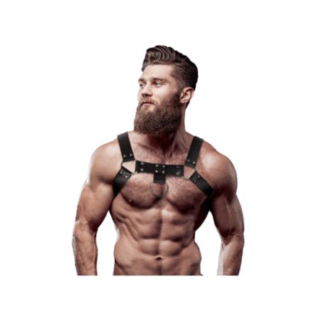FETISH SUBMISSIVE ATTITUDE - IMBRACATURA PER IL PETTO IN ECOPELLE DA UOMO