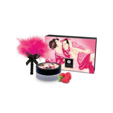 SHUNGA - KIT POLVERE DA MASSAGGIO ALIMENTARE LAMPONE