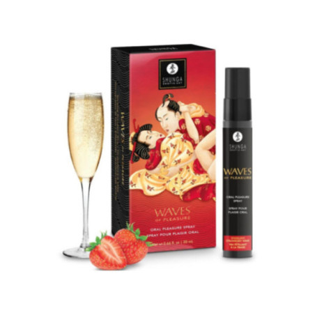 SHUNGA - WAVES PLEASURE SPRAY ORALE SEDUCENTE FRAGOLA 20 ML