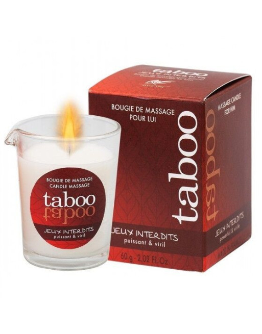 RUF - CANDELA DA MASSAGGIO TABOO PER LUI JEUX INTERDITS AROMA DI LICHENE SELVAGGIO