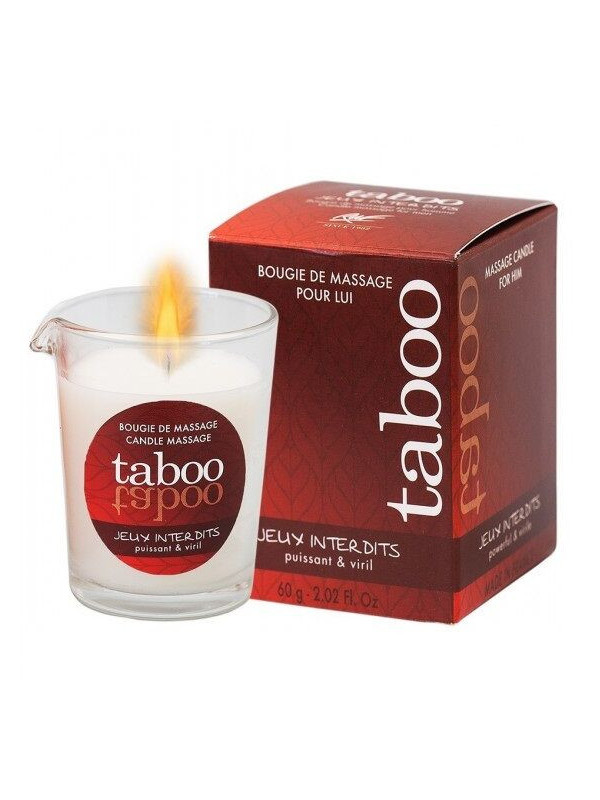 RUF - CANDELA DA MASSAGGIO TABOO PER LUI JEUX INTERDITS AROMA DI LICHENE SELVAGGIO