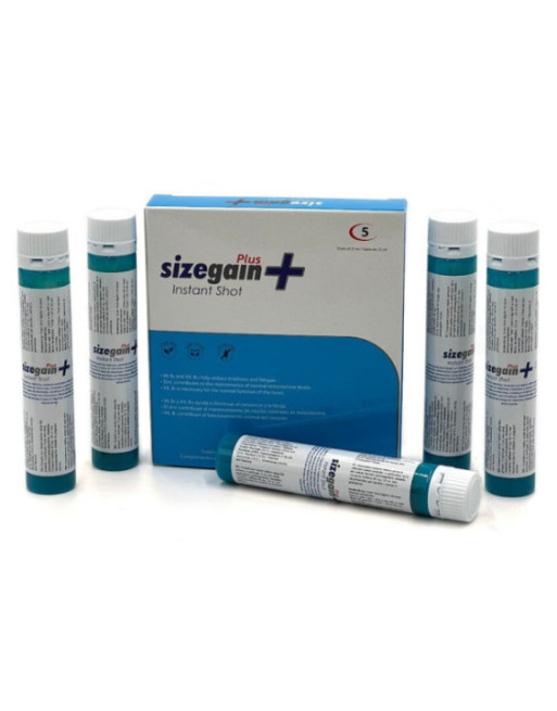 500 COSMETICS - SIZEGAIN PLUS INSTANT SHOT MALE ENERGIZER 5 UNITS