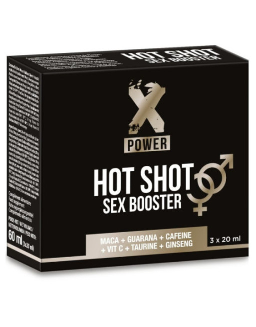 X POWER - HOT SHOT SEX BOOSTER AUMENTA LA LIBIDO 3 X 20 ML