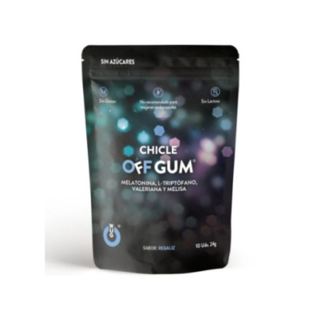 WUG GUM - OFF VALERIAN, TRYPTOPHAN, LEMON BALM AND MELATONIN 10 UNITS